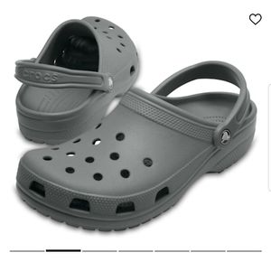 NWT Men's Slate Grey Classic Crocs Clog sizes 12 & 13